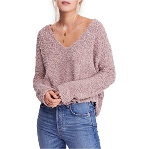 Free People Pink/Purple Cropped Sweater - Size Small 💜